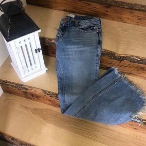 Free people raw hem flare pants